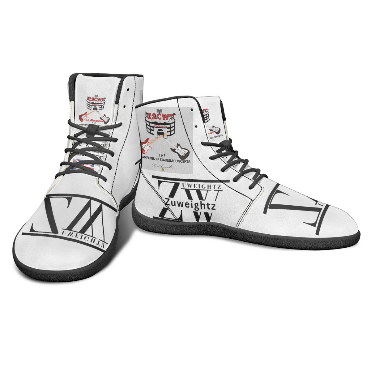 CSCWT x Zuweightz Unisex Barefoot High-Top Sneakers - Championship Concerts Merchandise