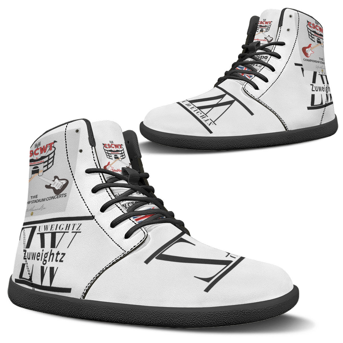 CSCWT x Zuweightz Unisex Barefoot High-Top Sneakers - Championship Concerts Merchandise