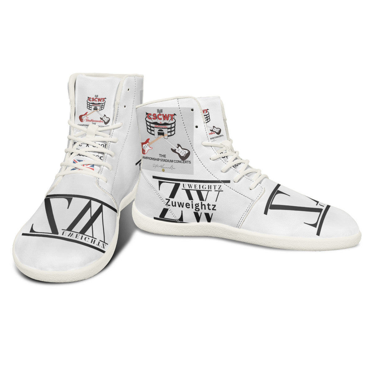 CSCWT x Zuweightz Unisex Barefoot High-Top Sneakers - Championship Concerts Merchandise