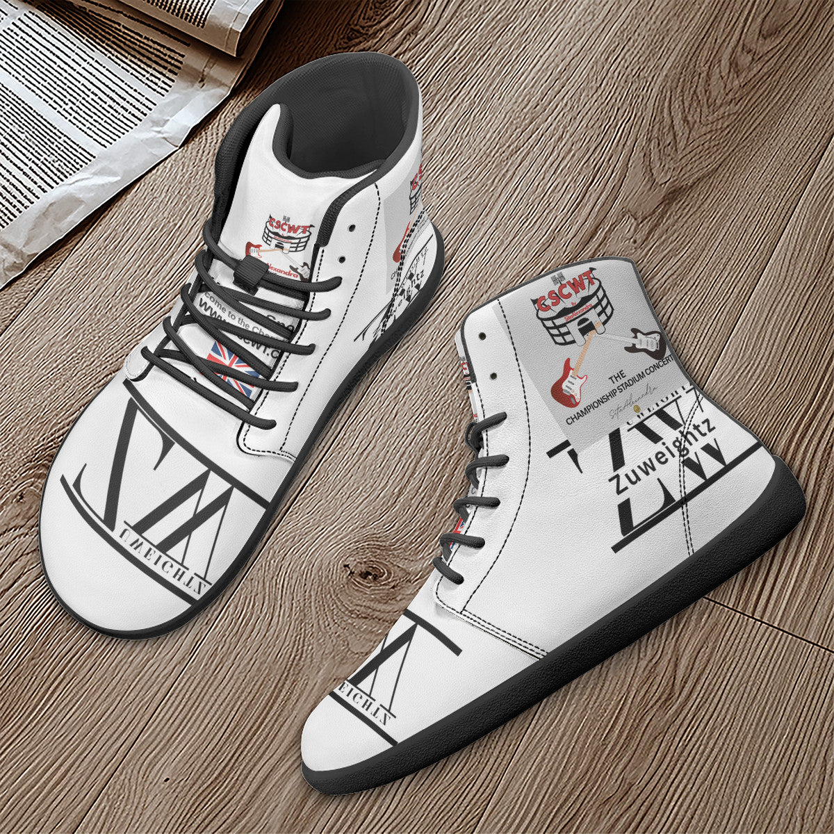 CSCWT x Zuweightz Unisex Barefoot High-Top Sneakers - Championship Concerts Merchandise