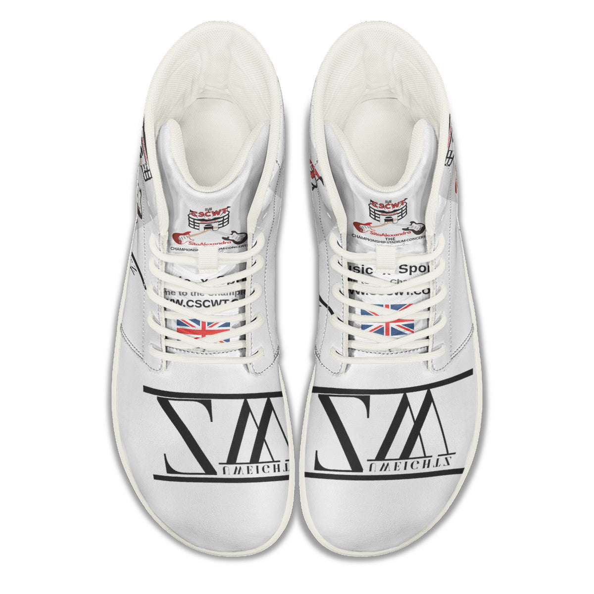 CSCWT x Zuweightz Unisex Barefoot High-Top Sneakers - Championship Concerts Merchandise
