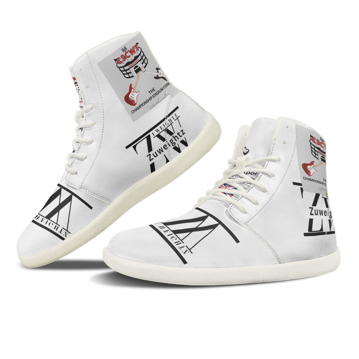 CSCWT x Zuweightz Unisex Barefoot High-Top Sneakers - Championship Concerts Merchandise